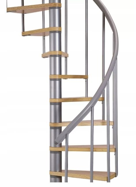 Schody Spiralne Calgary Srebrne-Buk 120 cm / 140 cm