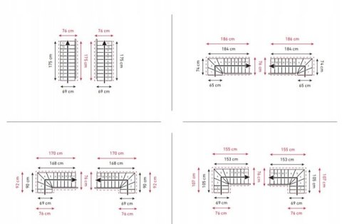 SCHODY MODUŁOWE DALLAS 300 CM ANTRACYT BUK