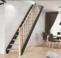 Schody Dębowe Loft Liverpool Balustrada Drewniana