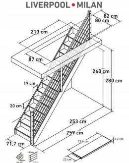 Schody Dębowe Loft Liverpool Balustrada Drewniana