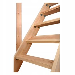 Schody Drewniane Sosnowe z Barierką 12 stopni HIT