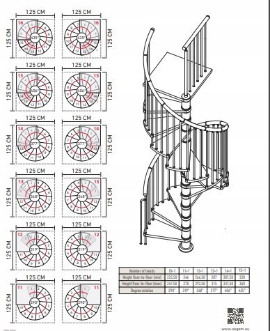 Schody Spiralne Columbia Dąb 120 cm