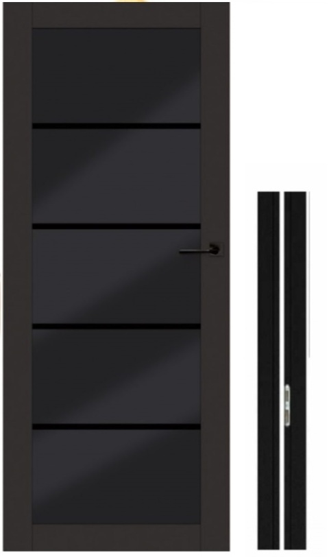 Drzwi Szklane Loftowe ROMA 50 z OŚCIEŻNICĄ Regulowaną