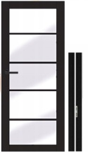 Drzwi Szklane Loftowe ROMA 80 z Ościeżnicą regulowaną
