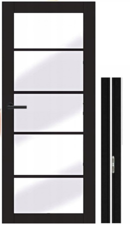 Drzwi Szklane Loftowe ROMA 80 z Ościeżnicą regulowaną