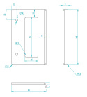 Drzwi Przesuwne Szklane ŁUK 3 Lustro Aluminium System Nero