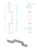 Drzwi Przesuwne Szklane Lamele Pasy Szerokie Aluminium System Nero