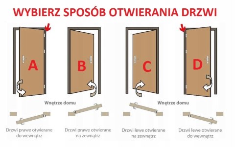 Ciepłe Drzwi Zewnętrzne DORADO 01 80/90 cm Czyste Powietrze 72mm Kolory