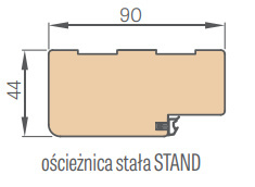 Ościeżnica Erkado Stała Blokowa Przylgowa Kolory