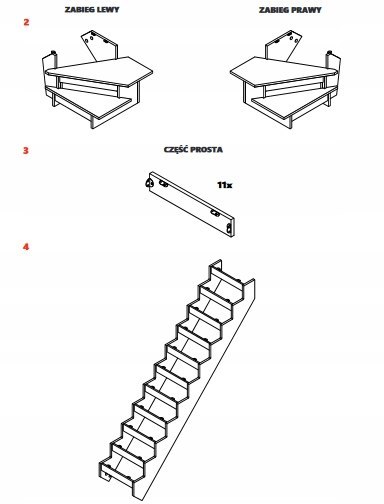 Schody Drewniane Zabiegowe Lewe Bukowe Poręcz Drewniana