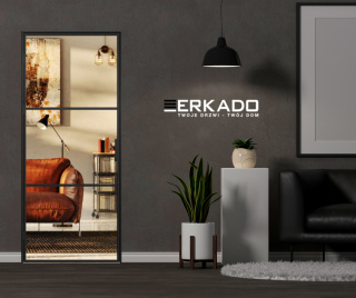 Drzwi Erkado Loft Steel BASIC 2 w ramie 1000x2080 Szpros Różne Szklenia Różne kolory lub NA WYMIAR