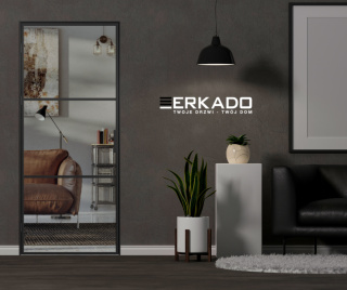 Drzwi Erkado Loft Steel BASIC 2 w ramie 1100x2080 Szpros Różne Szklenia Różne Kolory lub NA WYMIAR