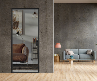 Drzwi Erkado Loft Steel BASIC 1 Czarna Rama 800x2080 Różne Szklenia lub NA WYMIAR