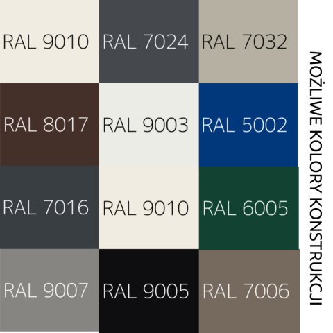 Drzwi Erkado Loft Steel BASIC 1 w ramie 800x2080 Różne Szklenia Różne kolory lub NA WYMIAR