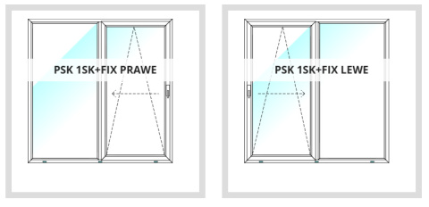 Okno Tarasowe Przesuwne Białe 2300 x 2100