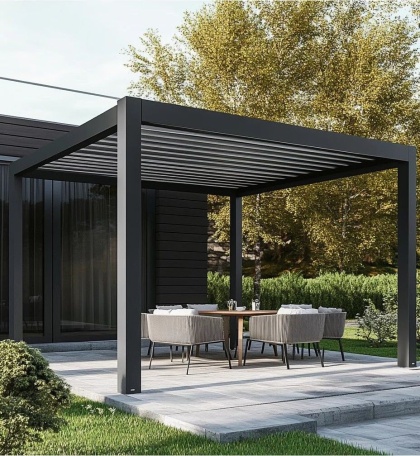 Pergola GERDA ANTRACYT wolnostojąca 4m x 3m PREMIUM Dostępna OD RĘKI !