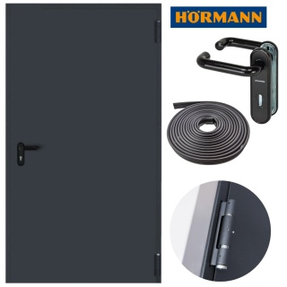 Drzwi Przeciwpożarowe 90cm EI30 Stalowe Hörmann Antracyt RAL7016 900x2000