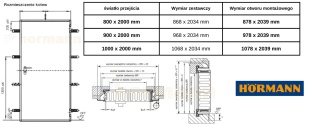 Drzwi Przeciwpożarowe 90cm EI30 Stalowe Hörmann Antracyt RAL7016 900x2000