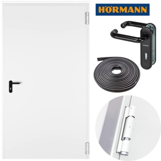 Drzwi Przeciwpożarowe 90cm EI30 Stalowe Hörmann Białe RAL 9002 900x2000