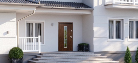 Drzwi Zewnętrzne GERDA TEMPO 75mm SELECT Milano 9 INOX Dąb Szlachetny LUSTRO Szybka Realizacja