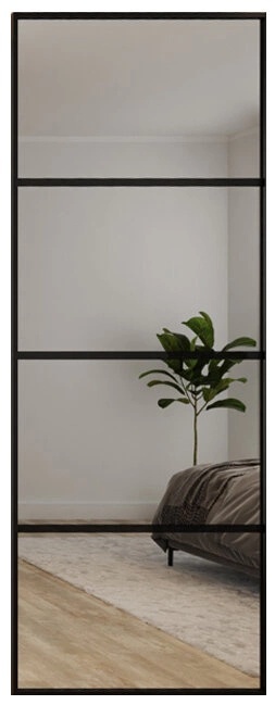Ścianka Działowa Szklana Loft Profil Aluminiowy Czarny 1 szt. LAGUNA walk-in NA WYMIAR RÓŻNE WZORY