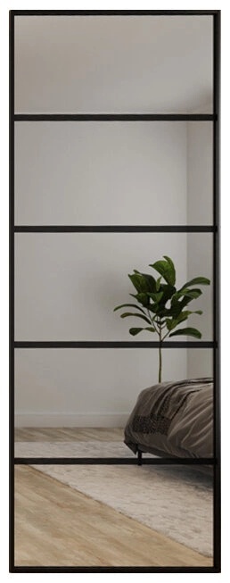 Ścianka Działowa Szklana Loft Profil Aluminiowy Czarny 1 szt. LAGUNA walk-in NA WYMIAR RÓŻNE WZORY
