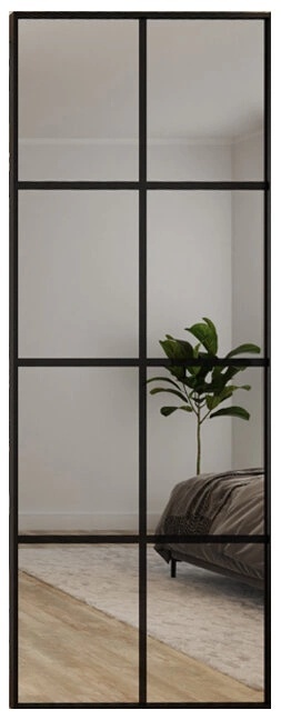Ścianka Działowa Szklana Loft Profil Aluminiowy Czarny 1 szt. LAGUNA walk-in NA WYMIAR RÓŻNE WZORY