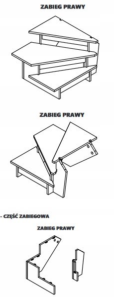 Schody Drewniane Dębowe Zabiegowe Lewe Czarna Poręcz