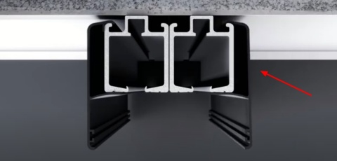 Ścianka Działowa Szklana Loft Profil Aluminiowy Czarny 1 szt. LAGUNA walk-in NA WYMIAR RÓŻNE WZORY