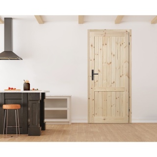 Drzwi Drewnianie Duo Loft Classic Sęczne Pełne Skrzydło 80 Prawe Outlet