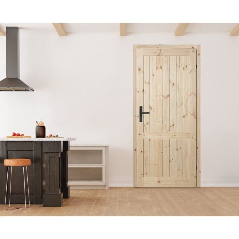 Drzwi Drewnianie Duo Loft Classic Sęczne Pełne Skrzydło 60 Prawe Outlet