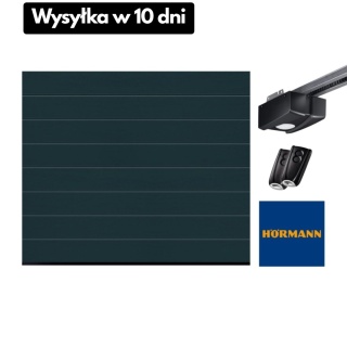 Brama 2500 x 2125 IsoMatic Garażowa Segmentowa Hormann z napędem Antracyt 7016 "M"
