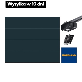 Brama 2500 x 2125 IsoMatic Garażowa Segmentowa Hormann z napędem Antracyt Planar CH7016 "L"