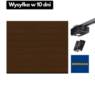 Brama 2500 x 2125 IsoMatic Garażowa Segmentowa Hormann z napędem Brąz 8028 "M"
