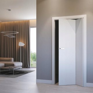 Drzwi Łamane DRE Fold Biały Mat 80 Prawe z Ościeżnicą Regulowaną 12-14cm OD RĘKI