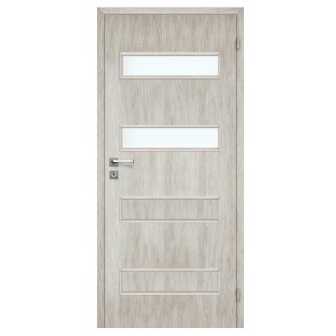 Drzwi Łazienkowe Milano Dąb Szary 80cm Prawe OD RĘKI Outlet
