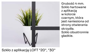 Drzwi Loftowe Bezprzylgowe LOFT 20 z Ościeżnicą Stałą Podcięcie Wentylacyjne 90 Lewe