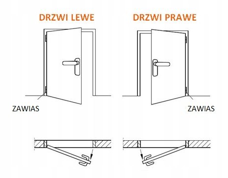 Drzwi Loftowe Bezprzylgowe LOFT 20 z Ościeżnicą Stałą Podcięcie Wentylacyjne 90 Lewe