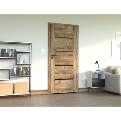 Drzwi Pokojowe Moderna Dąb Wiosenny z Ościeżnicą 10-14 OD RĘKI OUTLET