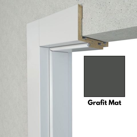 Ościeżnica Bezprzylgowa Grafit Mat Voster 10-14 mm 60 Prawa