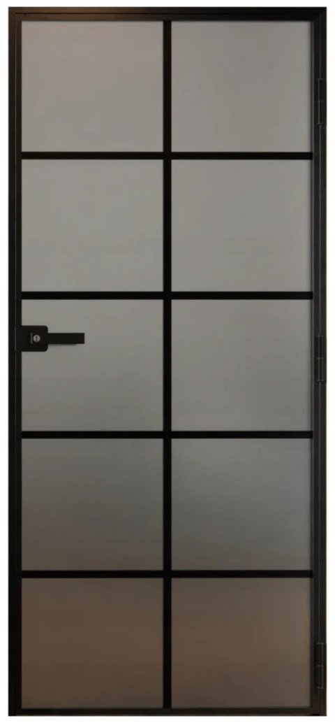 Drzwi Aluminiowe Float 8 pól Slim Loft Komplet z Ościeżnica Szyba Satyna