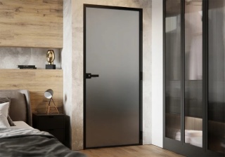 Drzwi Aluminiowe Float Slim Loft Komplet z Ościeżnica Szyba Satyna Bez Wzoru