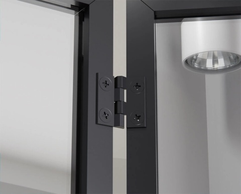 Drzwi Harmonijkowe Przesuwne Łamane Złote LUSTRO Aluminium Gładkie