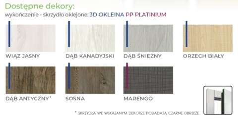 Drzwi Pełne Przylgowe z Ościeżnicą Regulowaną lub Stałą Kolory Voster
