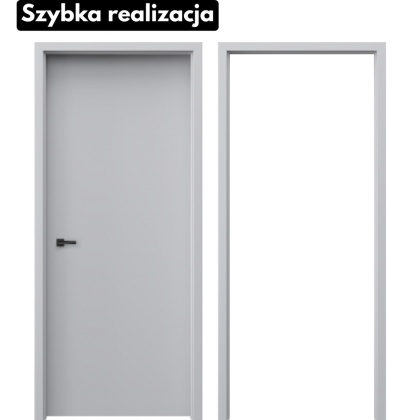 Drzwi Wewnętrzne Porta Trim Soft Typ P Przylgowe Szare Komplet z Ościeżnicą