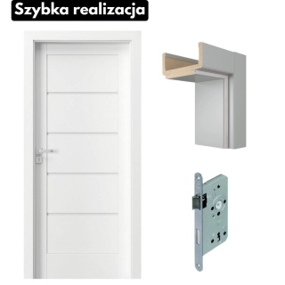 Drzwi Wewnetrzne Porta Verte Białe Ościeżnica Szybka Realizacja G.0 G.2 G.4