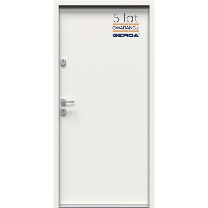 Drzwi Zewnętrzne GERDA TEMPO Płaskie 75mm SELECT Białe Szybka Realizacja