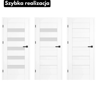 Drzwi wewnętrzne Erkado Magnolia Białe Ramowe Szybka Realizacja