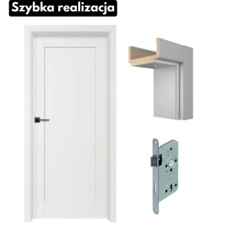 Drzwi wewnętrzne Erkado Pera 2 Ramowe Śnieżnobiały Ościeżnica Szybka realizacja