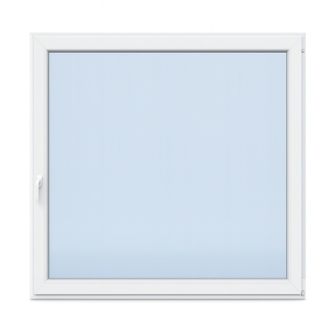 Okno PCV Plastikowe 2 Szybowe Białe Od Ręki 1000 x 1000 mm Typowe